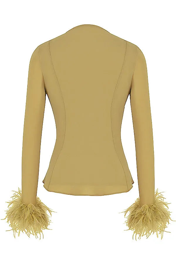 Nel| Statement Top with Golden Feather Finish