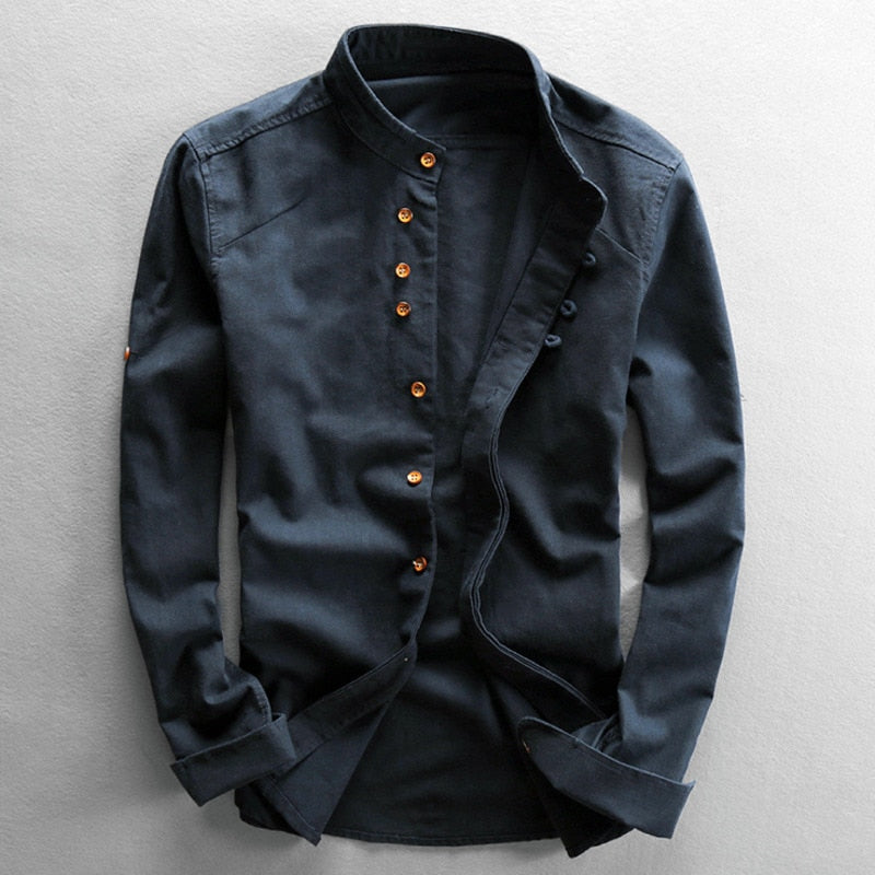 Minimalistisches Kimono Hemd Für Herren
