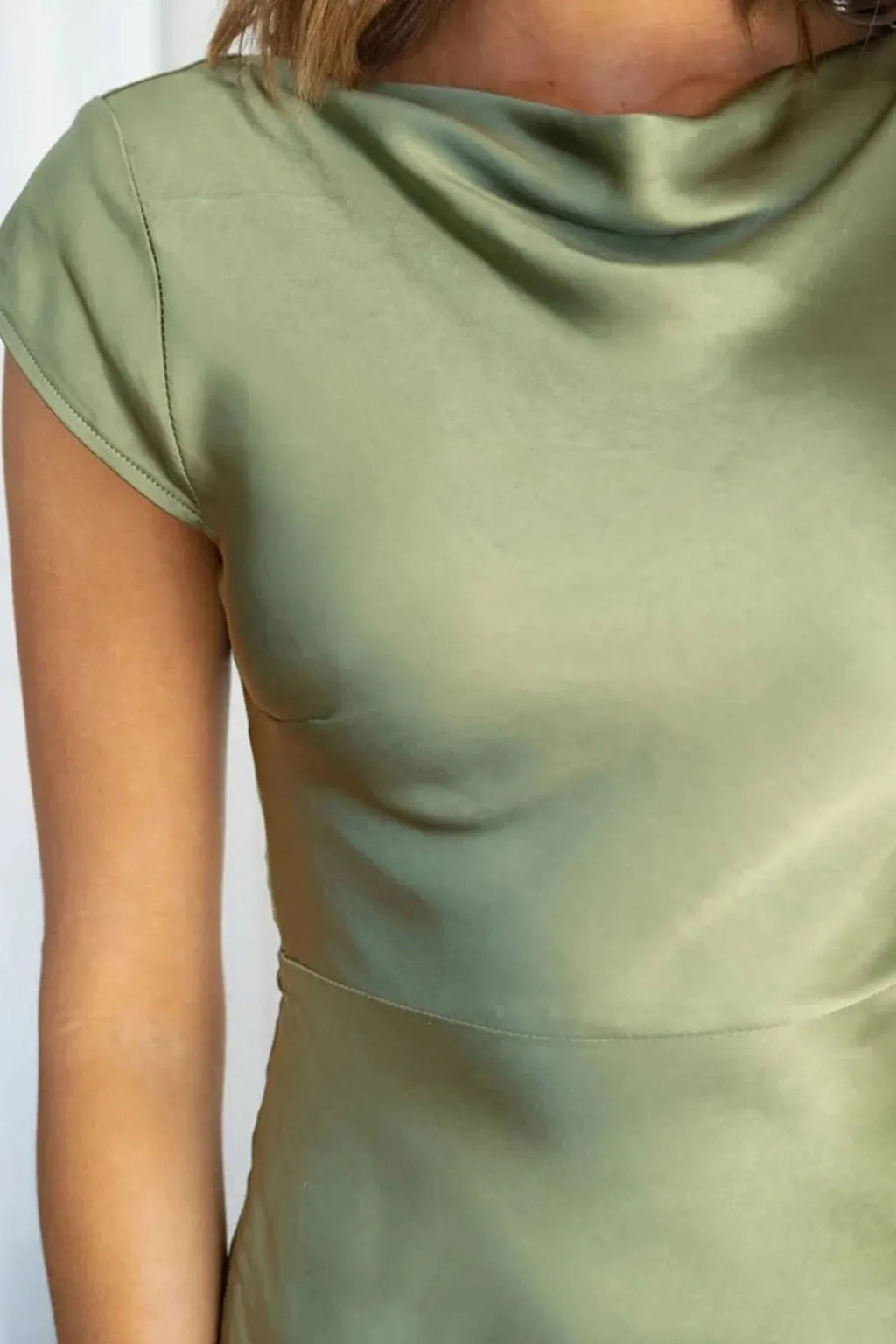 Adelaida | Elegant Satin Midi Dress
