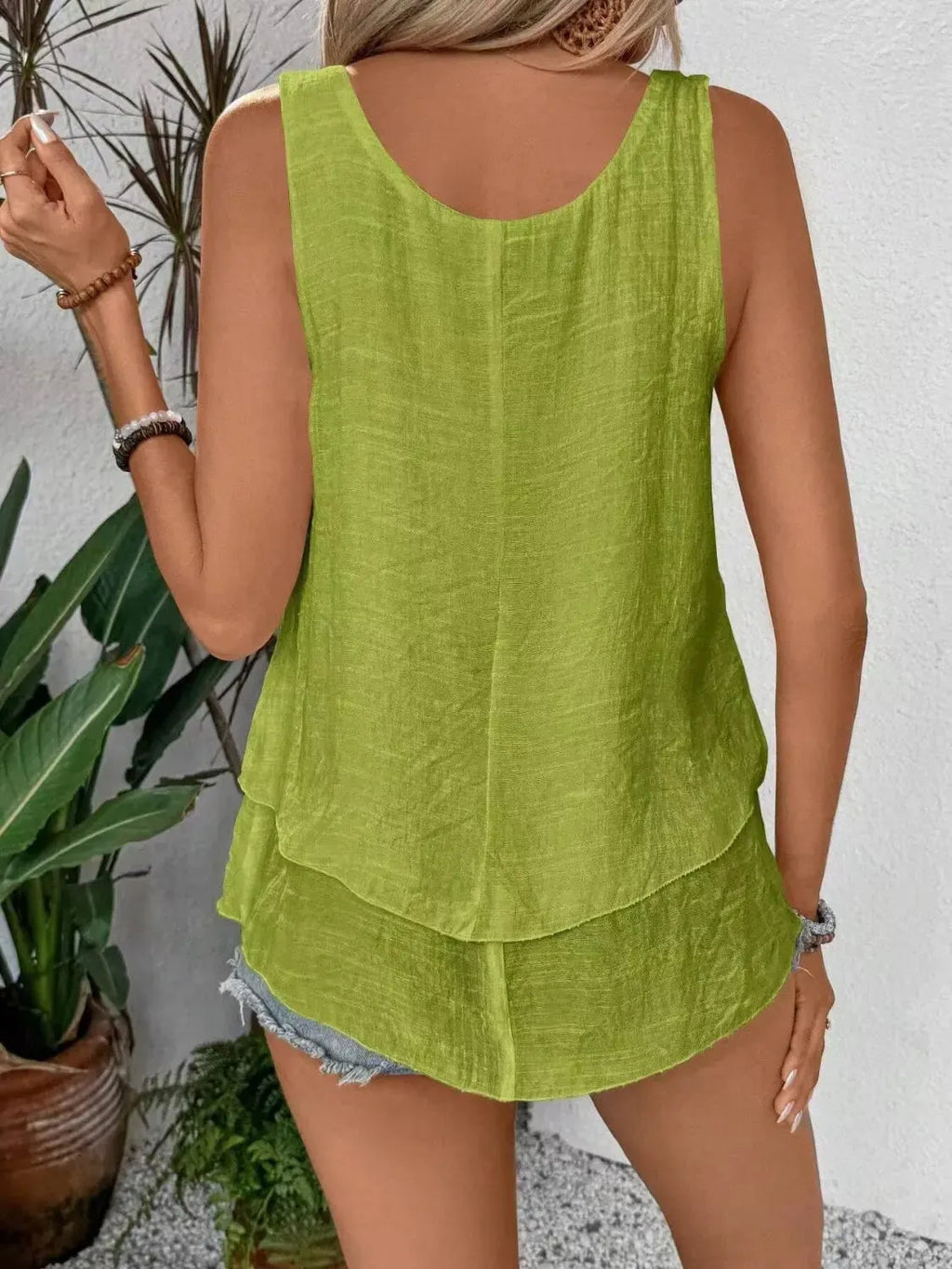 Wide Strap Layered Tank