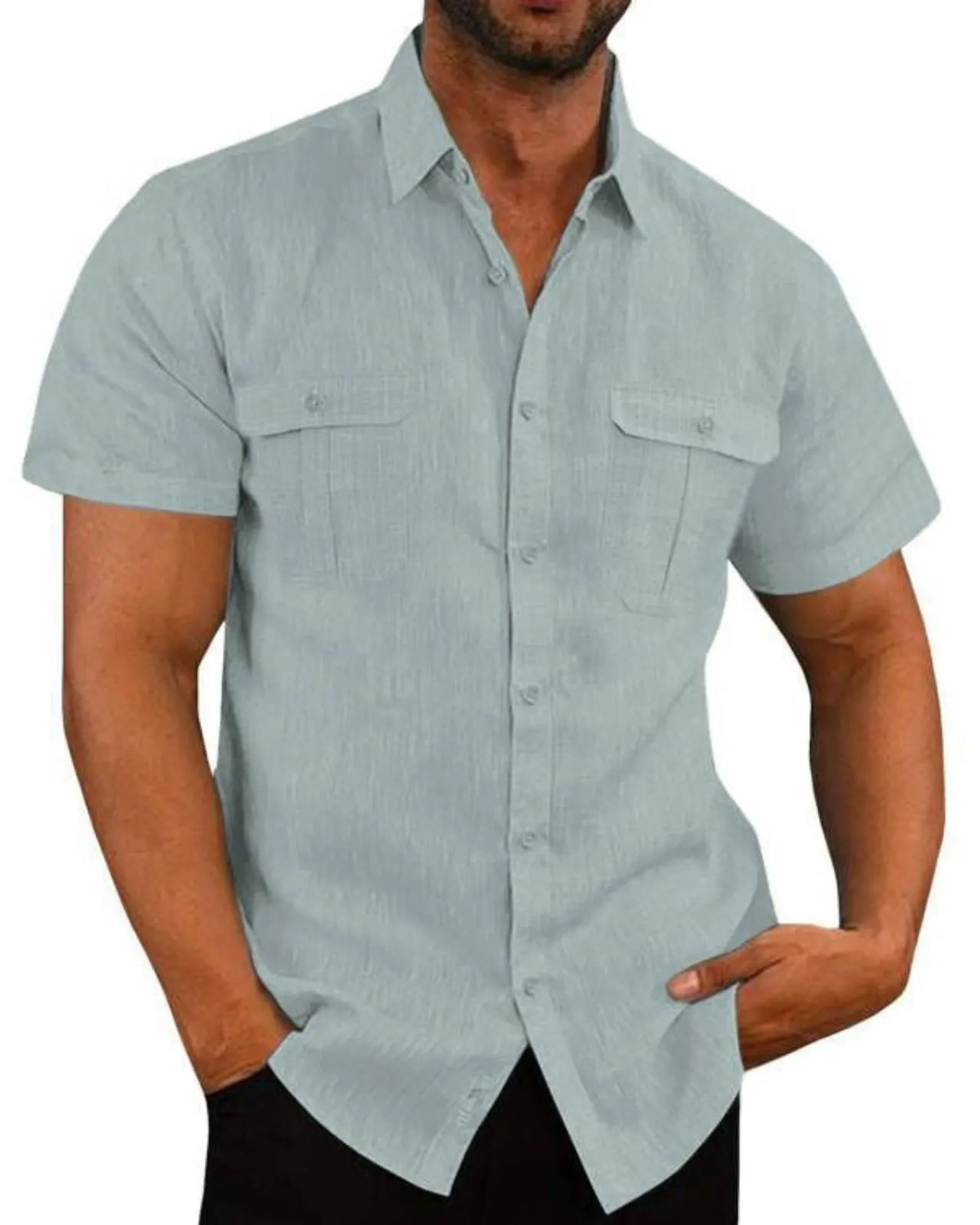Herren Kurzarm Hemd Freizeithemd