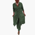Womenâ€™s Two-Piece Set with Geometric Print and Relaxed Fit