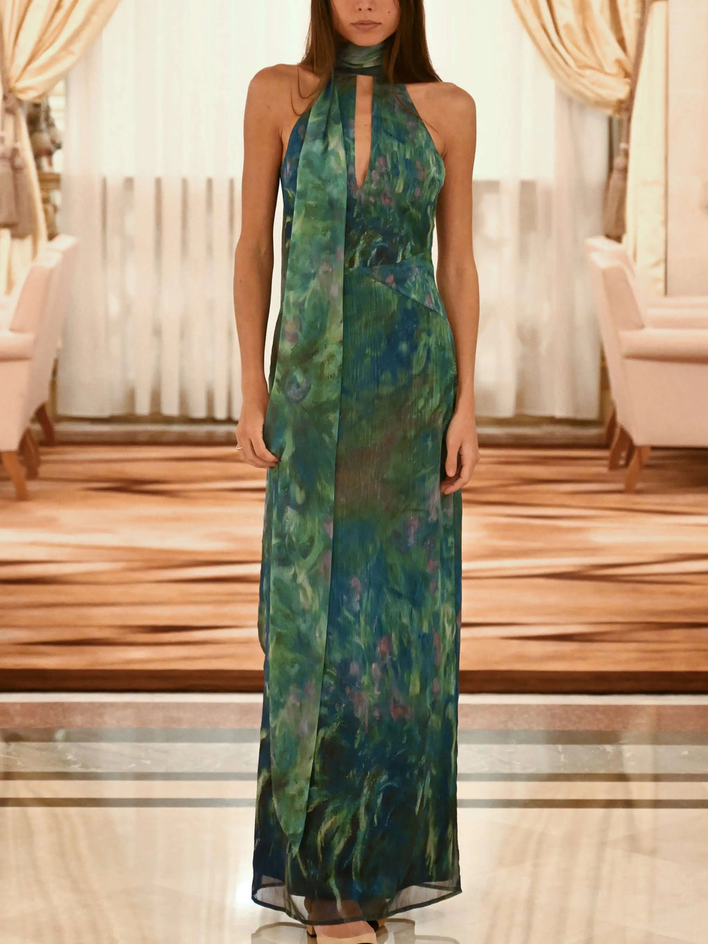 Chic Halter Dress for Women with Glamorous Look