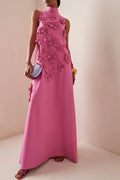 ANNICK | Maxi Jurk Voor Dames Met 3D Bloemen Design - Elegant & Stijlvol