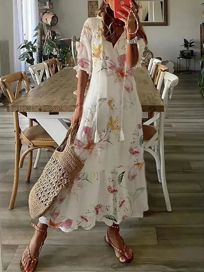 Sommer Midi Kleid Mit Licht Design