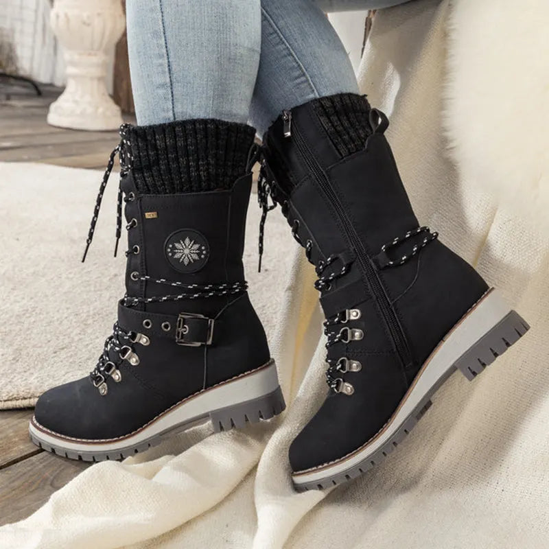 Warm und Elegant Schneestiefel