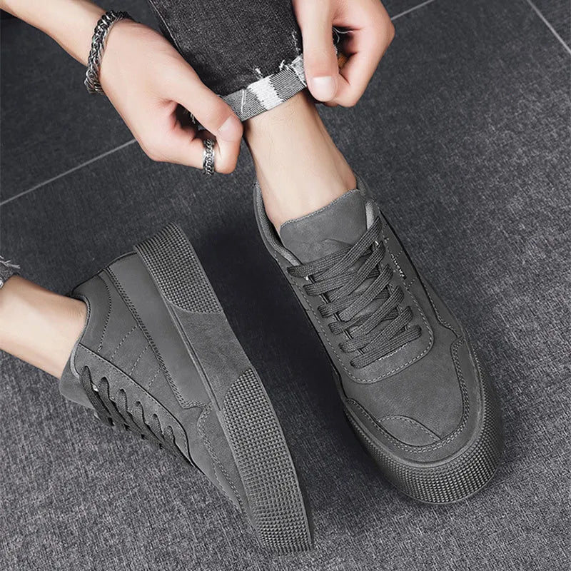 Atmungsaktive Herren Sneaker Mit Dicker Sohle