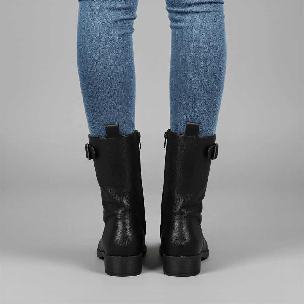 Schnürstiefeletten | Seitlicher Reißverschluss | Damen