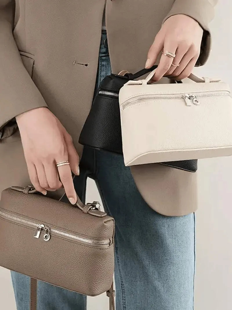 Strukturierte Handtasche mit Top-Griff