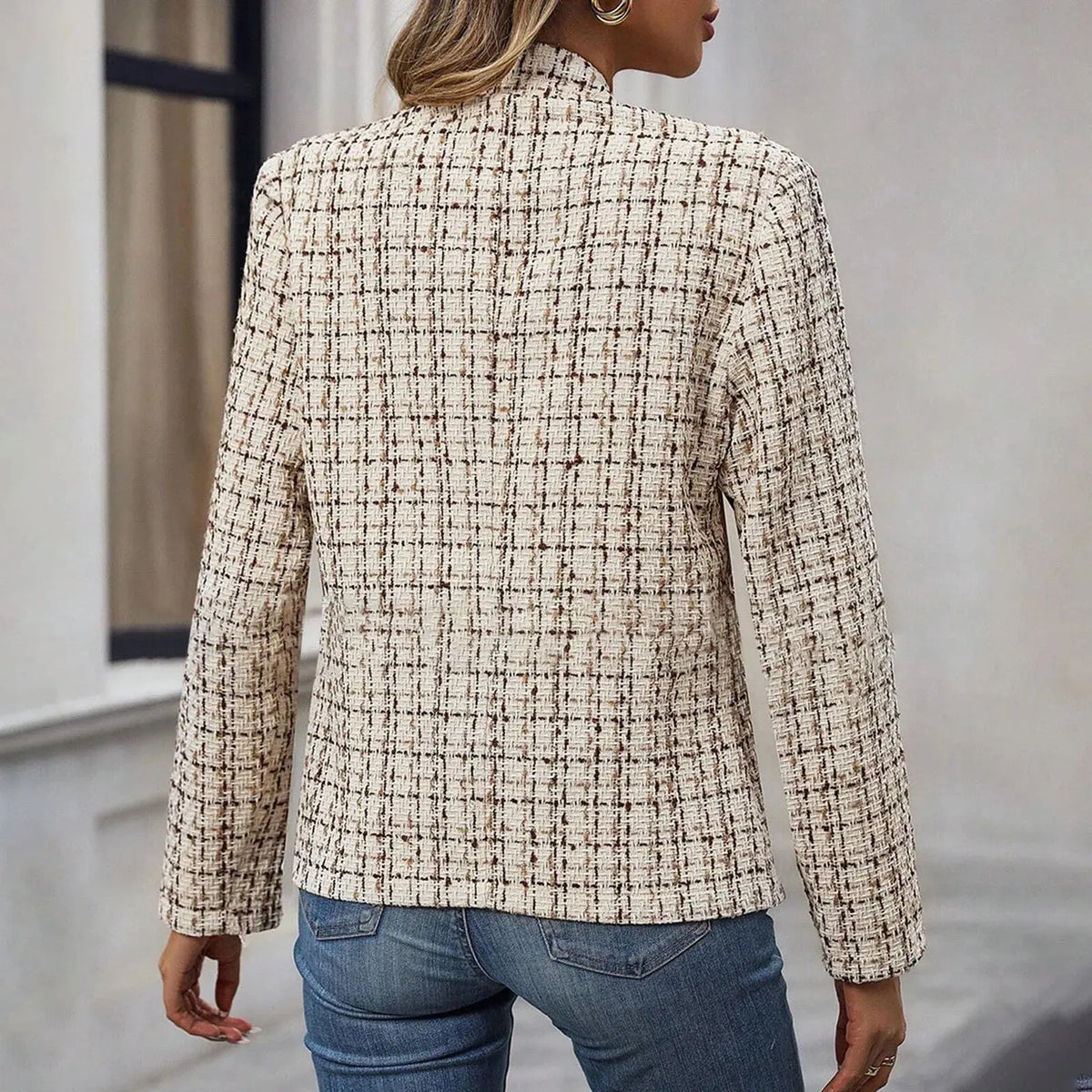 Elegant Trendy Women's Blazer with Long Sleeves