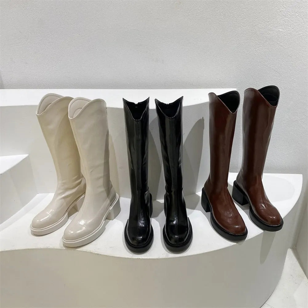 Moderne Hoge Winterlaarzen Voor Dames – Trendy & Comfortabel Voor Koude Dagen
