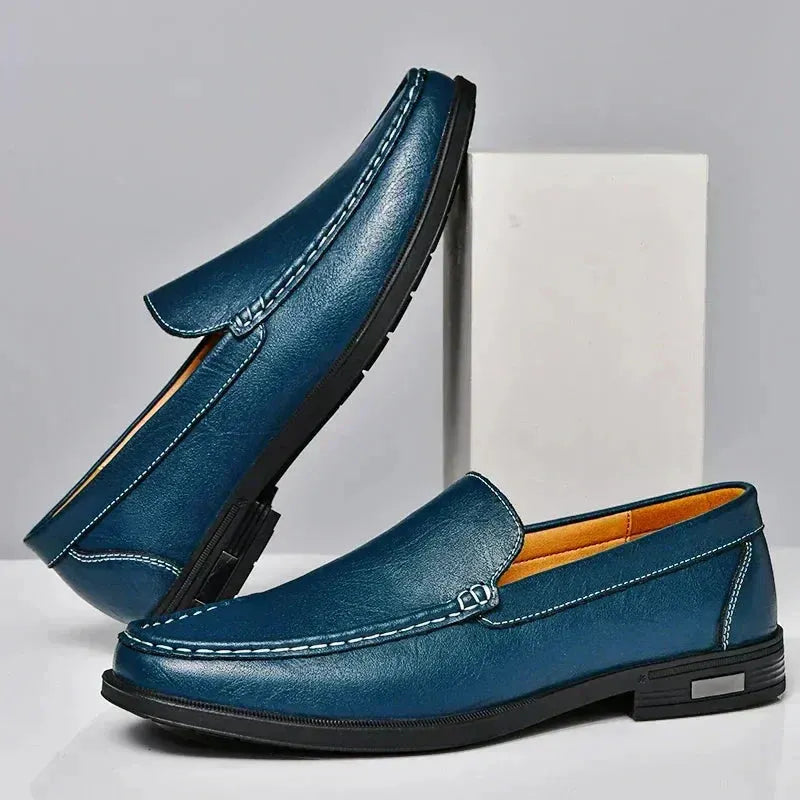 Leder Slipper Loafers Herrenschuhe