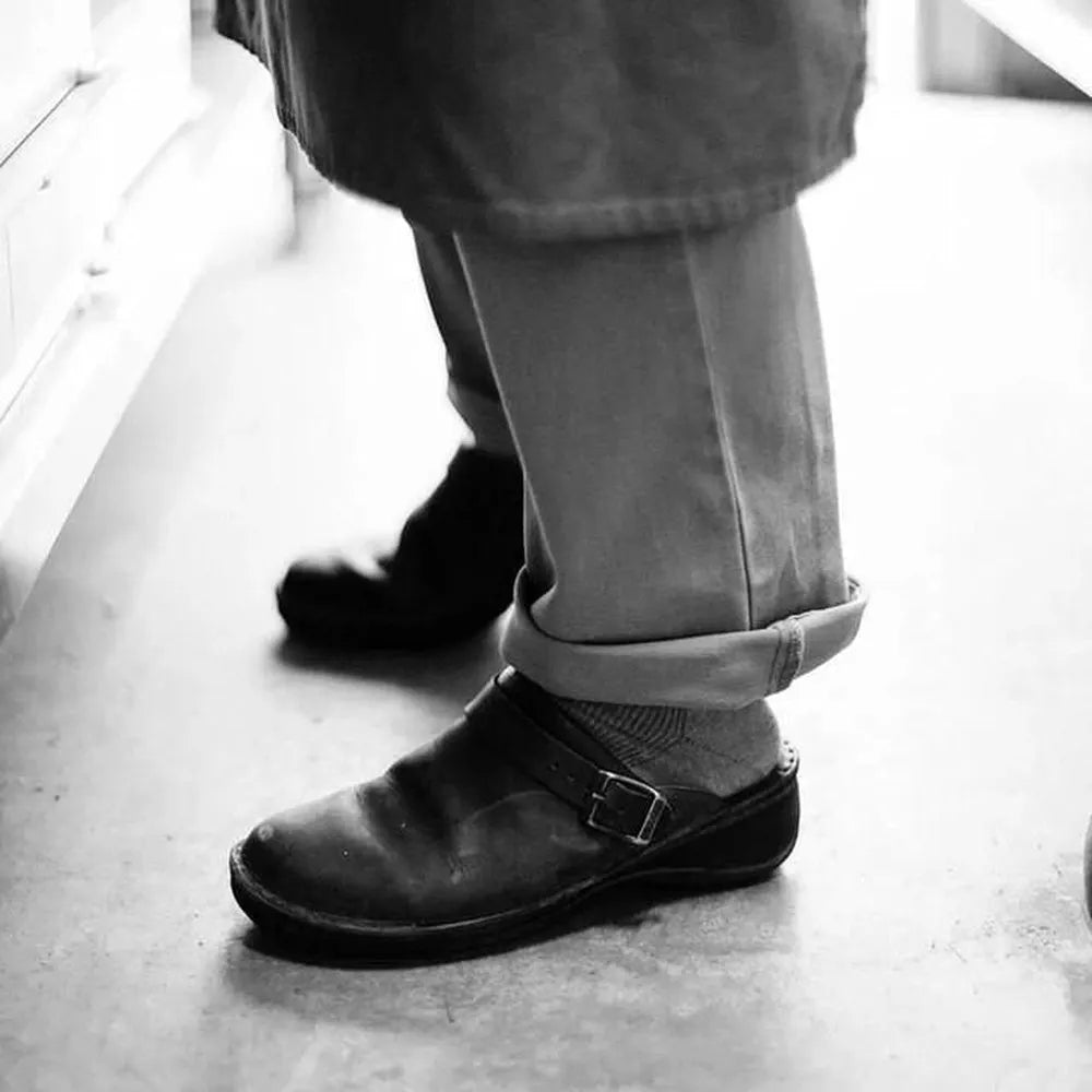 Herren Leder Hausschuhe
