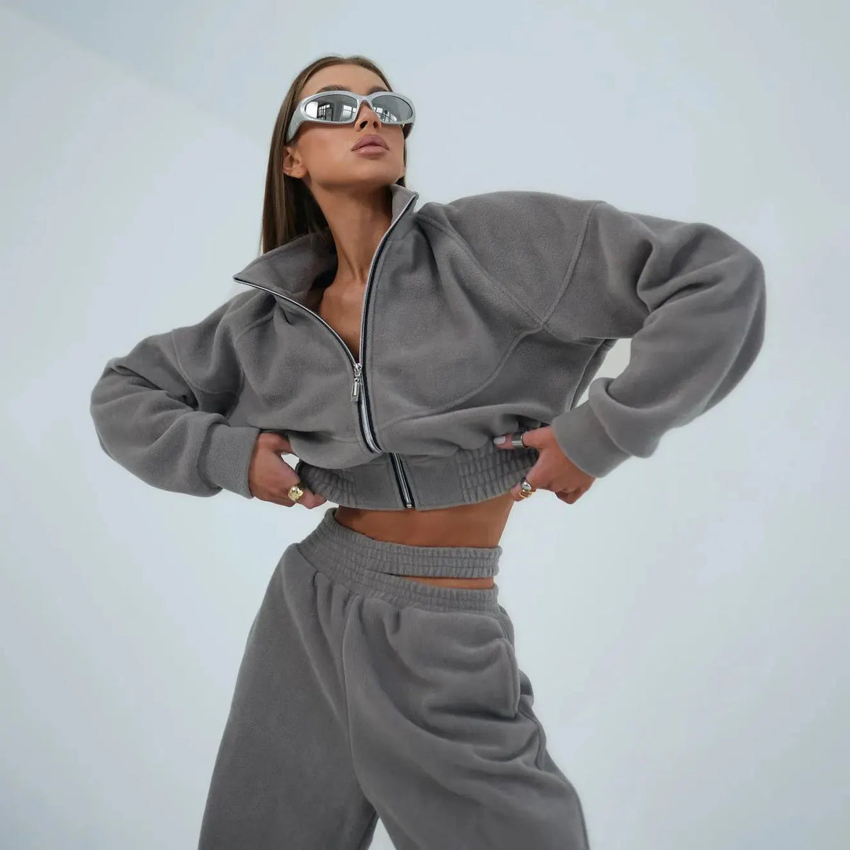 ANASTASIA | Elegante Fleece Trainingsset Voor Dames – Zacht, Flatterend & Ideaal Voor Stijlvolle Cozy Days