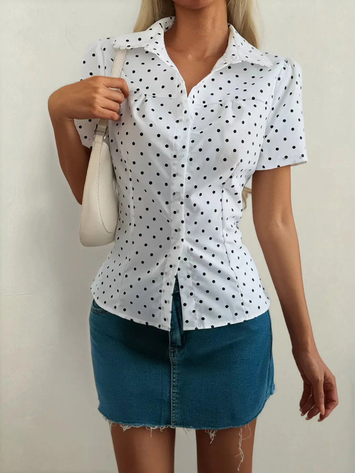 Polka Dot Short Sleeve Shirt