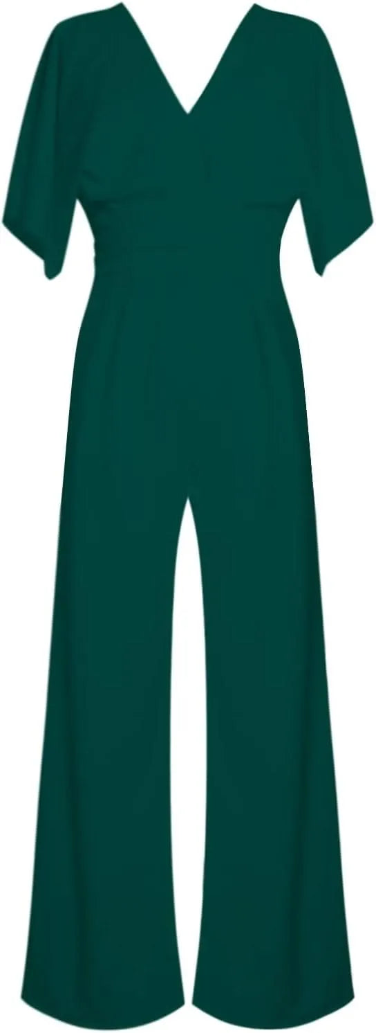 Eleganter Jumpsuit mit V-Ausschnitt