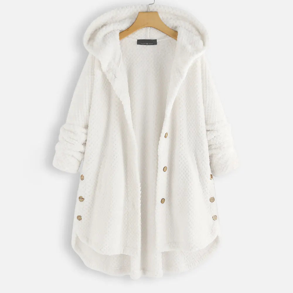 ALEXIS | Unisex Winter Wende-Fleece-Jacke mit Kapuze
