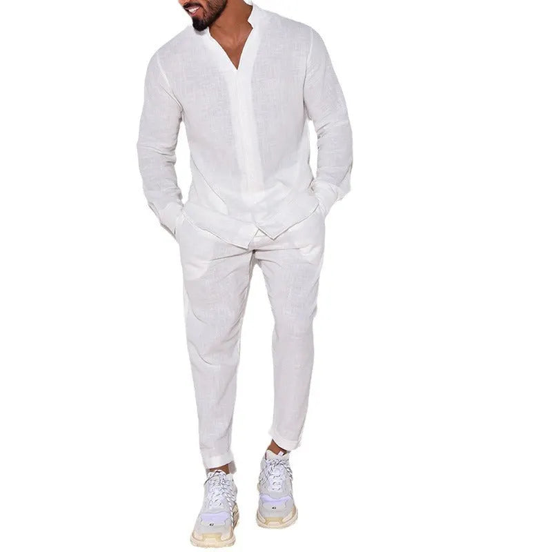 Herren luxuriöses Leinenanzugset