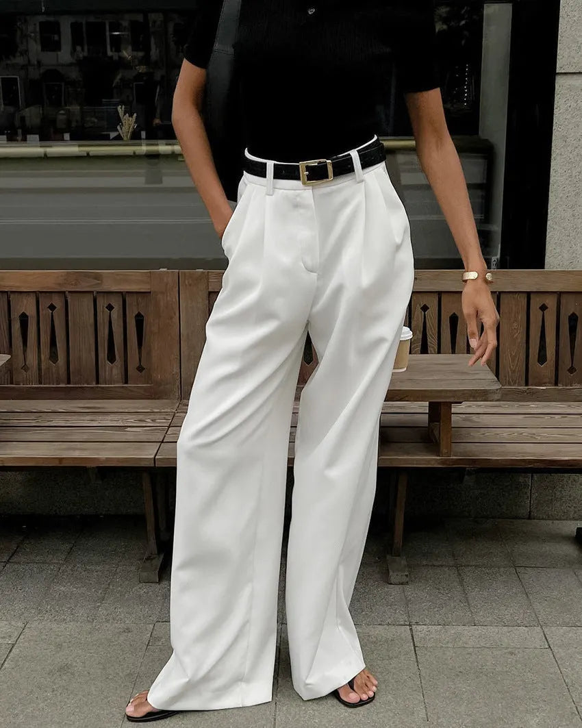 Ilena| High Waist Trousers with Wide Legs