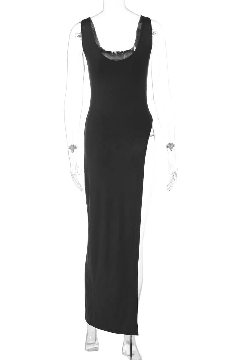 Minimalistisches Kleid/Top mit Schlitz-Detail