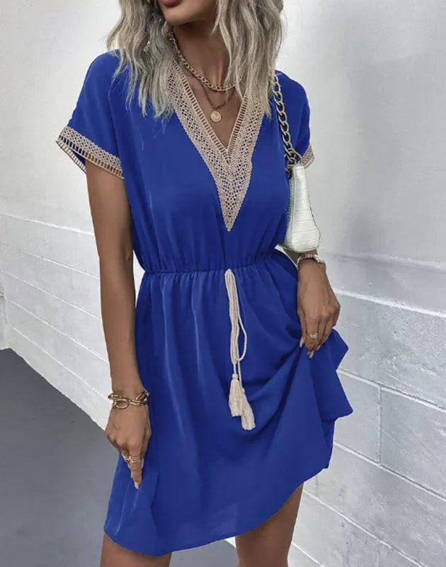 Lex | Boho Beach Dress with Lace Details