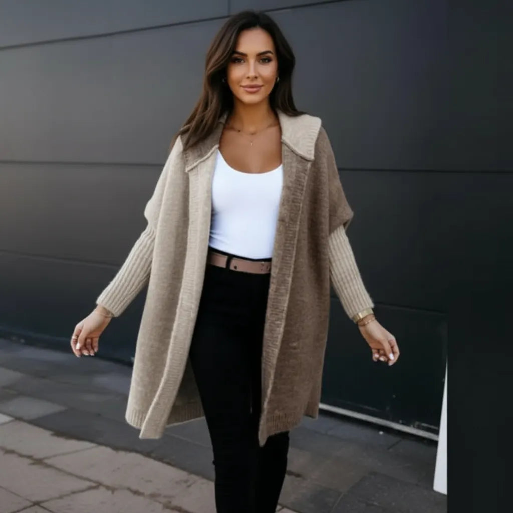 Alma Zeitlose Lange Strickjacke