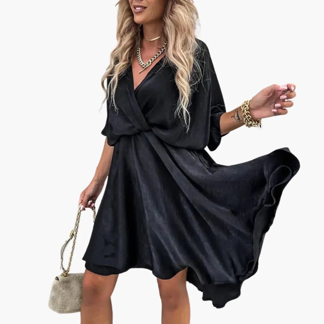Womenâ€™s Summer Dress with High Waist and Flowy Fit