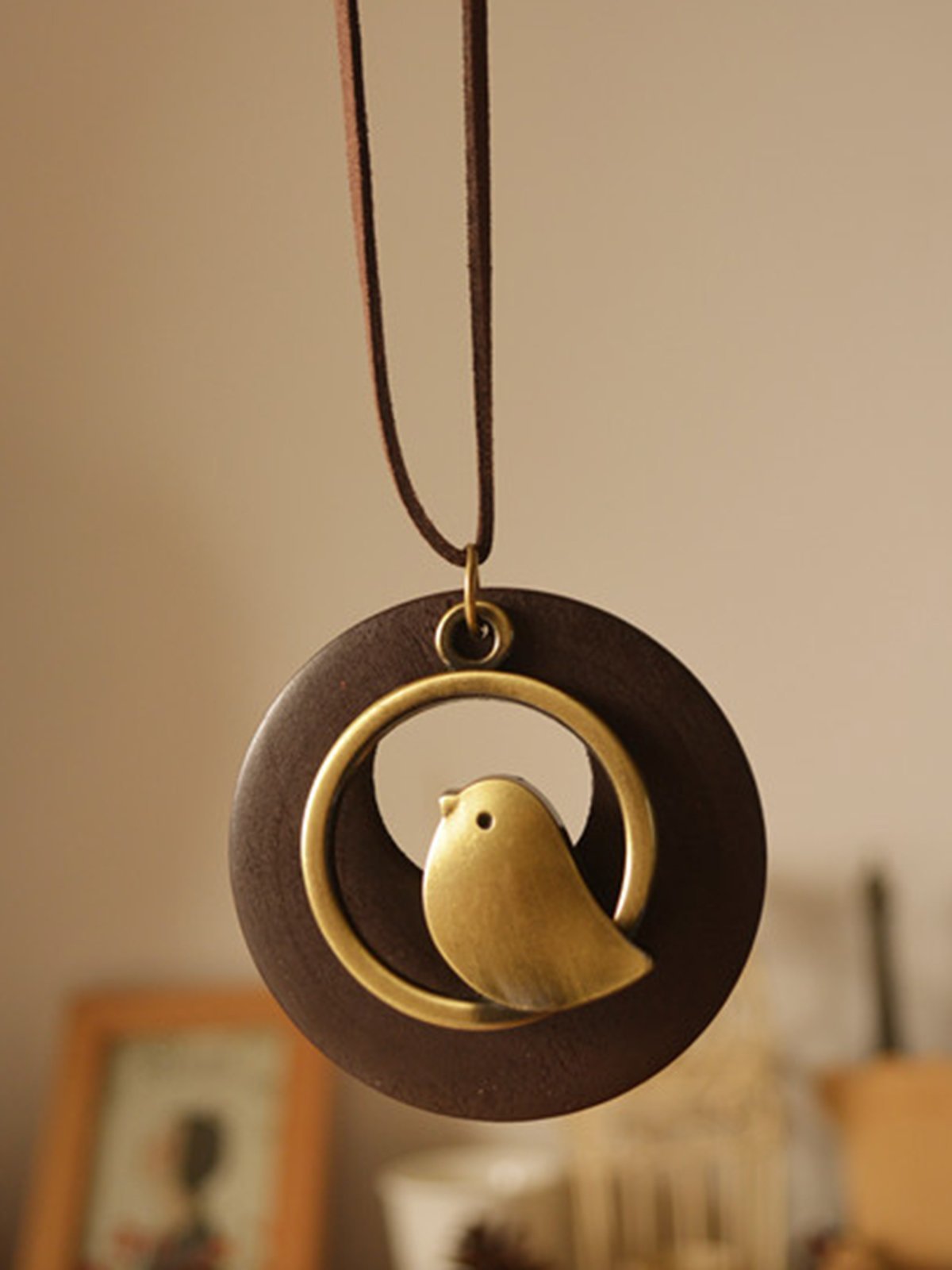 Handmade Bird Sweater Vintage Necklace