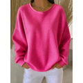 Dames Trui met Textuur en Oversized Fit