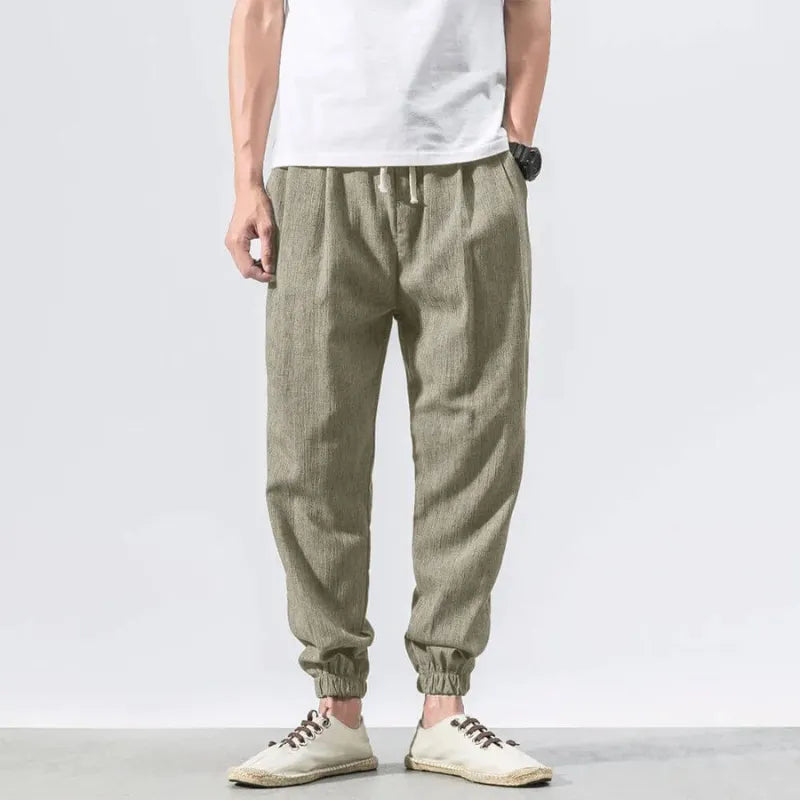 Herren Sommer Hose In Beige