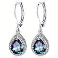 Colorful teardrop stone earrings