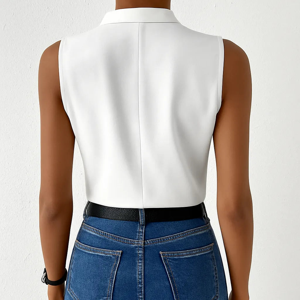 Hazelle | Sleeveless Women's Top with V-Neck