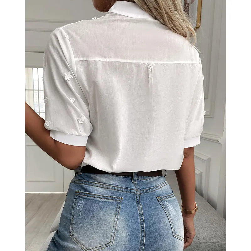 - Elegante Kurzarmbluse