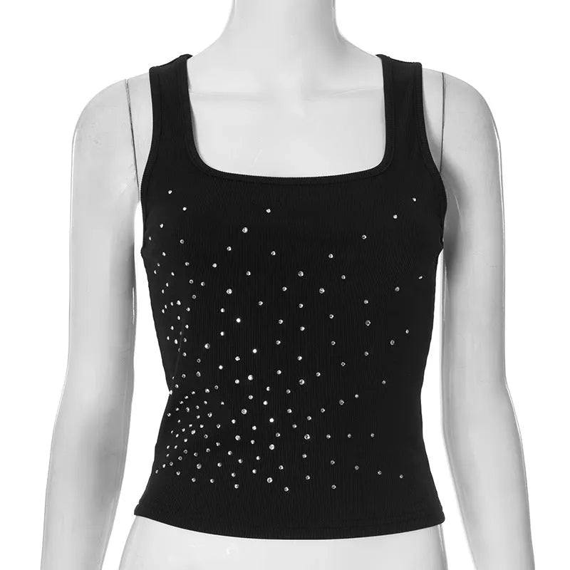 Figurbetontes Top mit Strassdetails