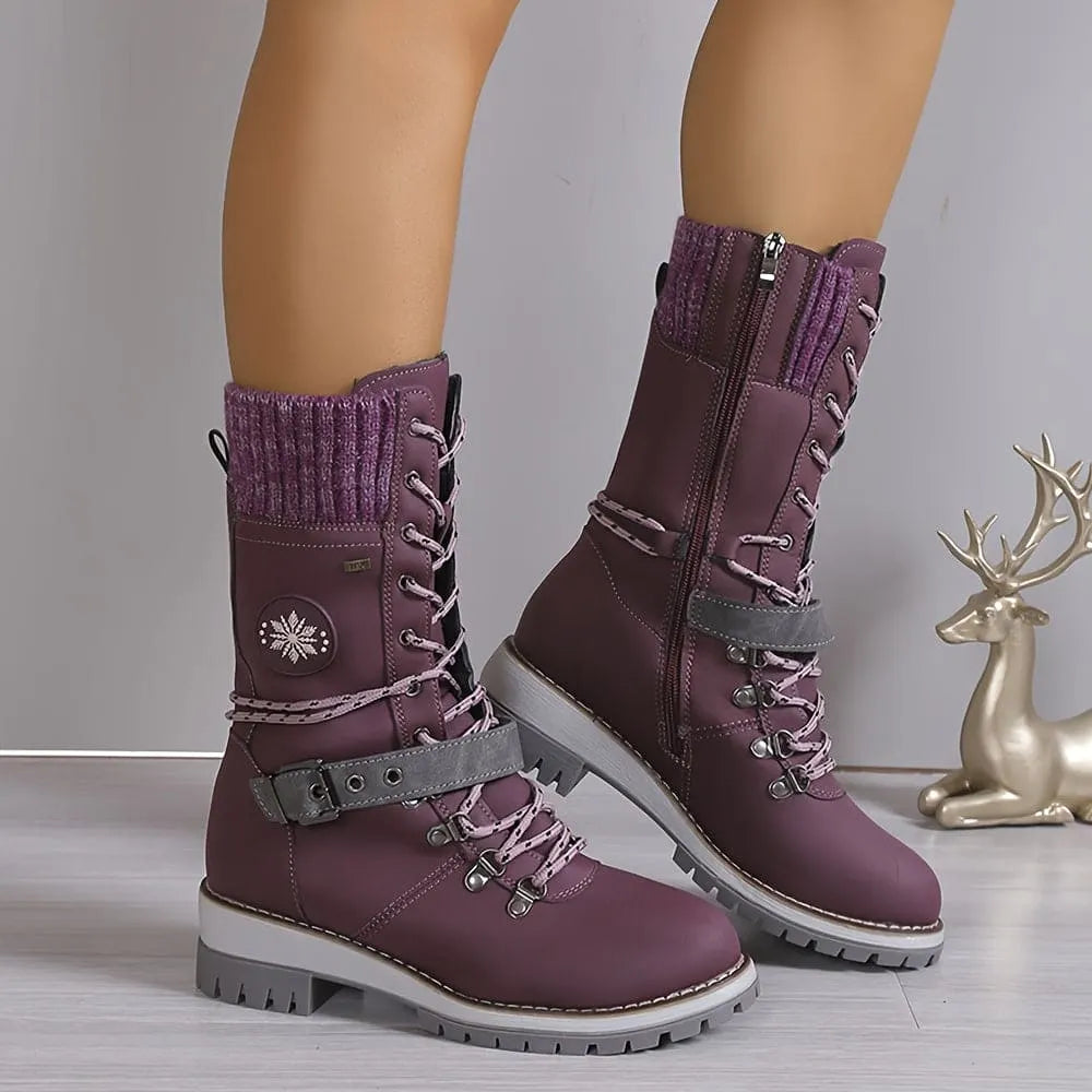 - Elegante Gestrickte Thermo-Stiefel