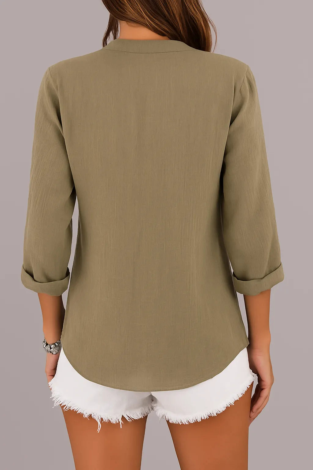 Marta | Linen Blouse with Button Closure