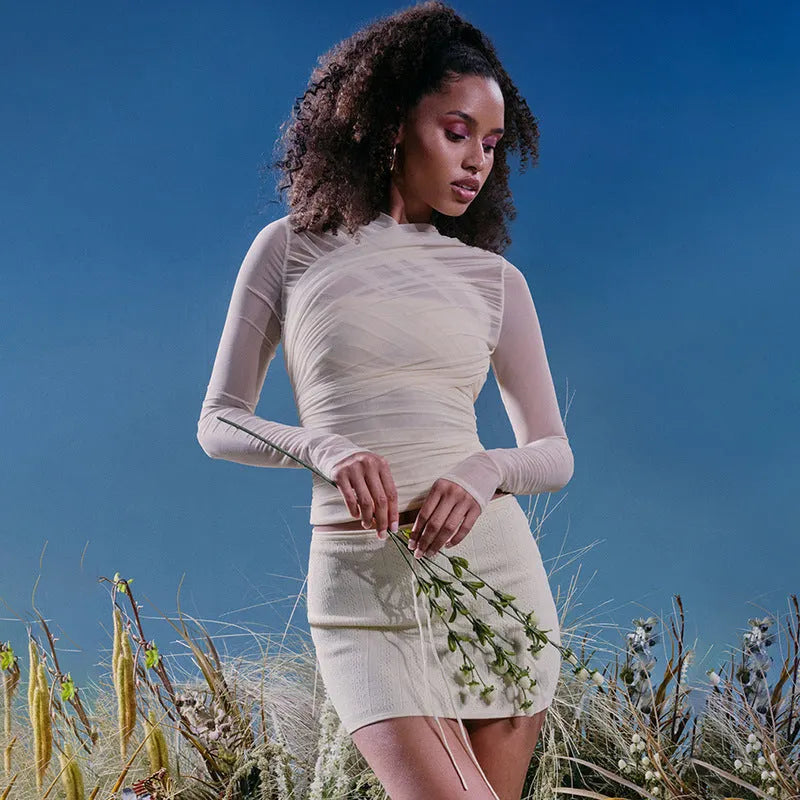 SELENA | Luxe Mesh Longsleeve – Ademend, Comfortabel & Elegant