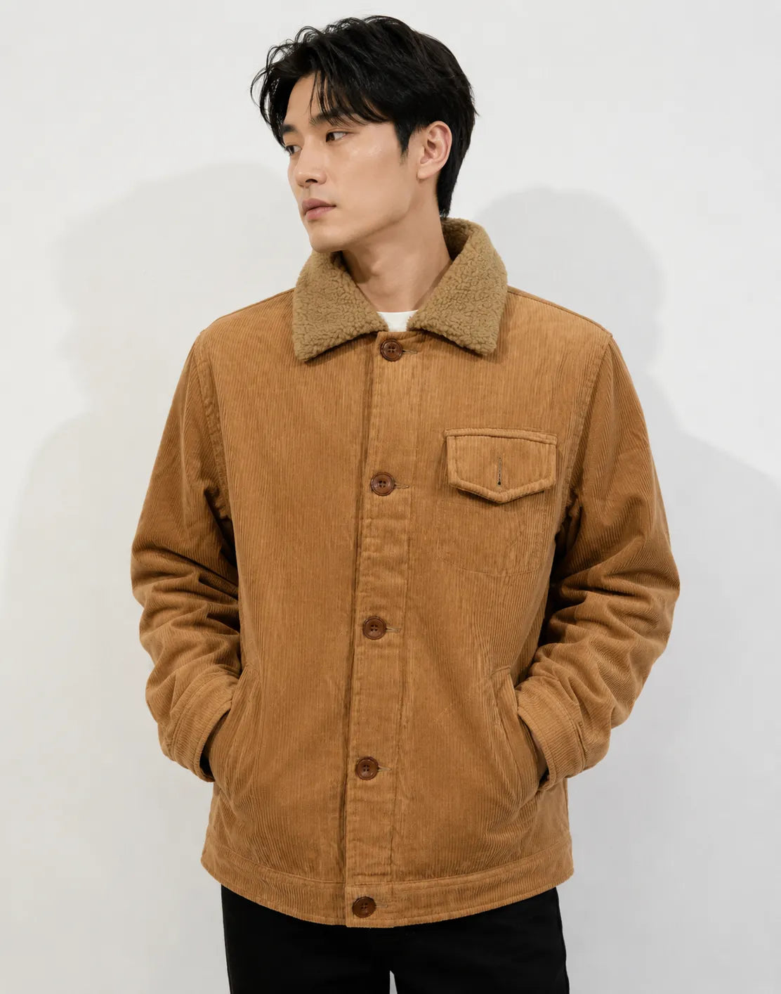 Felix | Modische Herren Winterjacke mit Sherpa-Futter für höchsten Komfort