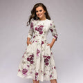 - Retrozo edles, mittellanges Kleid