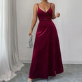 Robe longue scintillante Ã  bretelles de soirÃ©e