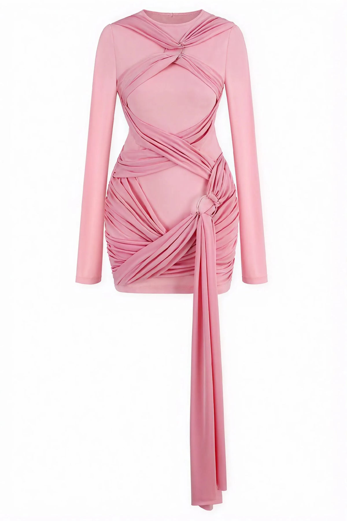 Figurbetontes Minikleid mit Drapierung