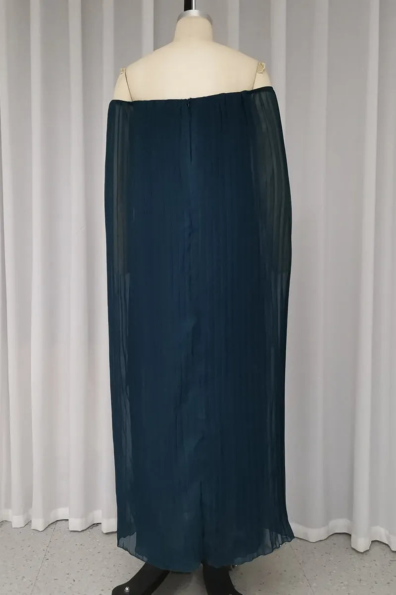 Sexy See-Through Pleated Flower Shape Off Shoulder Pleated Dresses