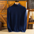 Herren Wollpullover Mit Rollkragen Und Schlankem Design