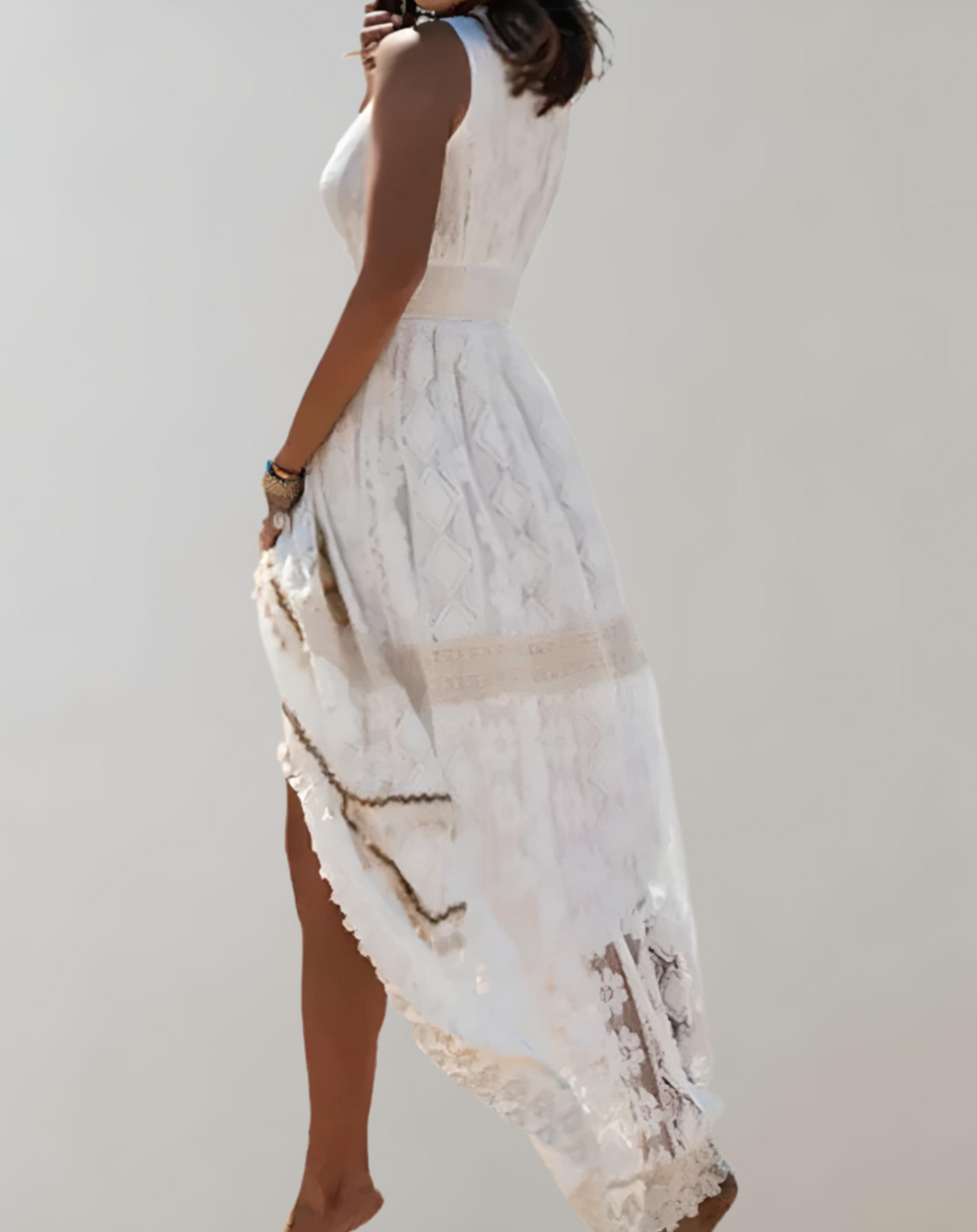 Elegantes Damen Sommerkleid Im Boho Stil