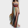 Abendkleid | Plissierter Rock & Mehrfarbiges Oberteil | Frühling/Sommer