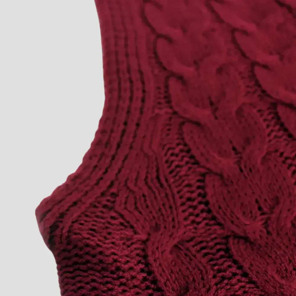 Mouwloze Gebreide Damestrui – Klassiek, Warm & Perfect Voor Layering