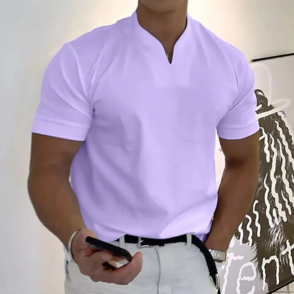 T-shirt Weiß Herren V-ausschnitt