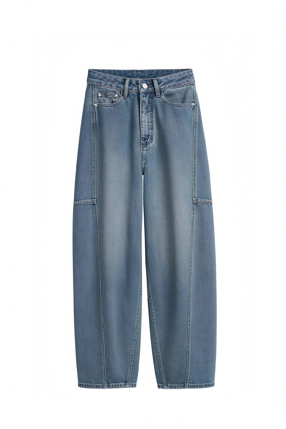 Weit geschnittene High-Waist Jeans