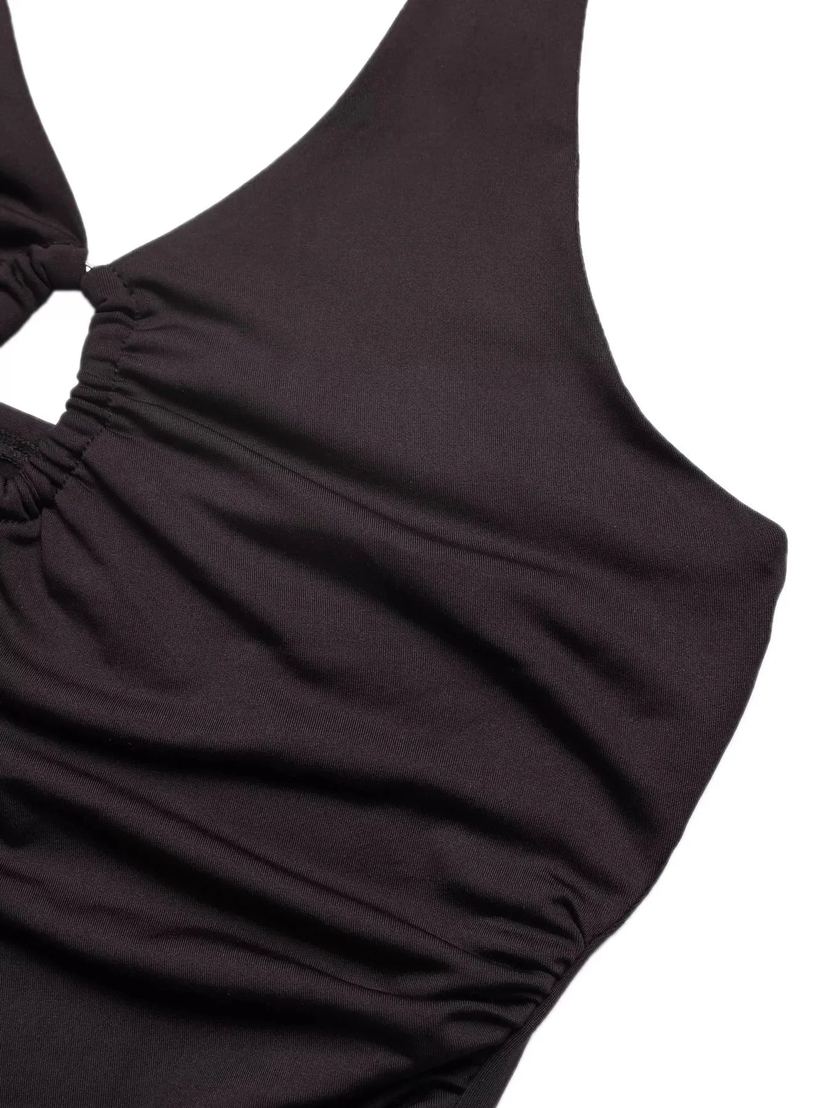 Halter Neck Ruched Bodysuit