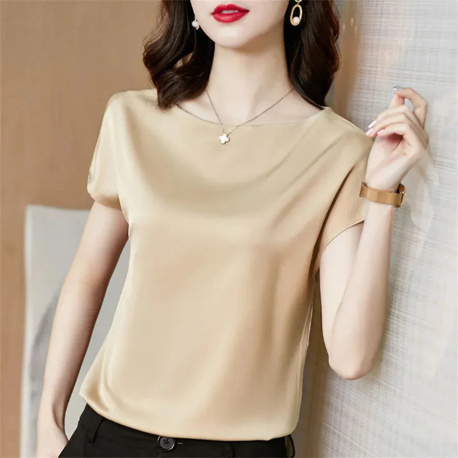 Sommerbluse aus Satin